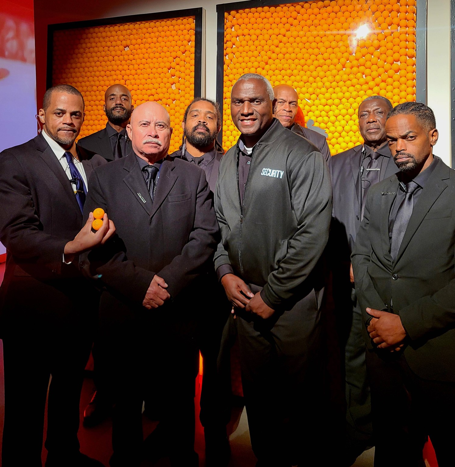 Formal event security team assembled for an assignment
